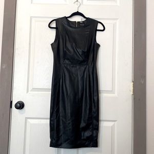 Pleather Black Dress